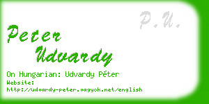 peter udvardy business card